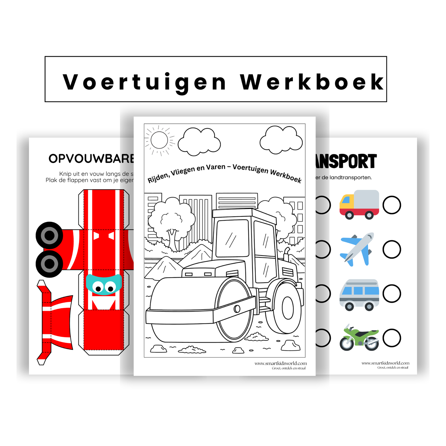 Voertuigen Avonturen – Leer & Speel Werkboek PDF