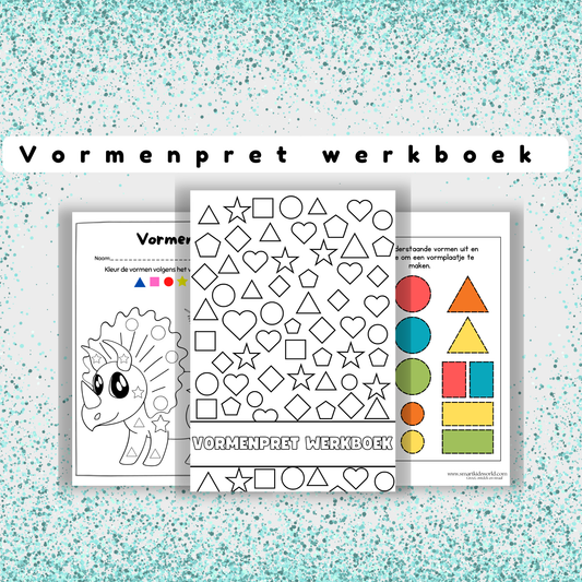 Vormenpret Werkboek (PDF) – Leer spelenderwijs vormen herkennen!