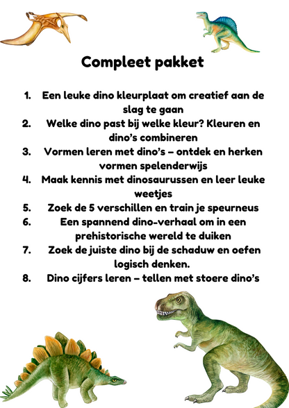 Dino Speurtocht - Pakket - Printable