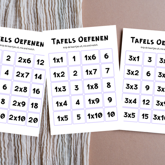Tafels leren is Kinderspel! - Pakket - Printable