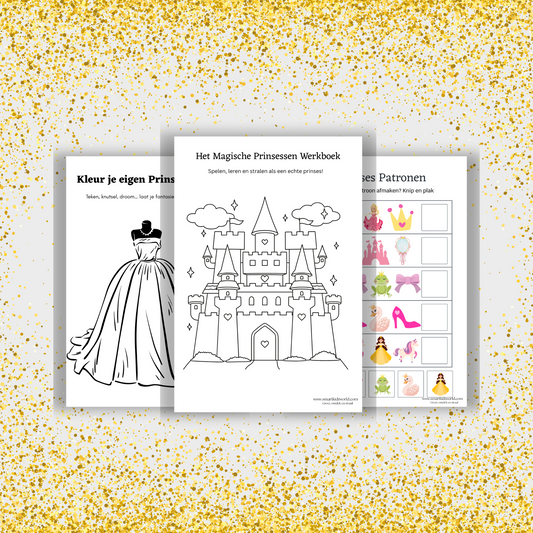 👑 Prinsessen Werkboek – Spelen, Leren & Dromen!